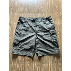 5.11 Tactical 511 Cargo Shorts Mens 40 Green Ripstop Elastic Waist D-Ring Logo